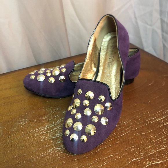 Dorena Slayer's Fabulous Furs Purple Sequin Flats - Picture 1 of 5